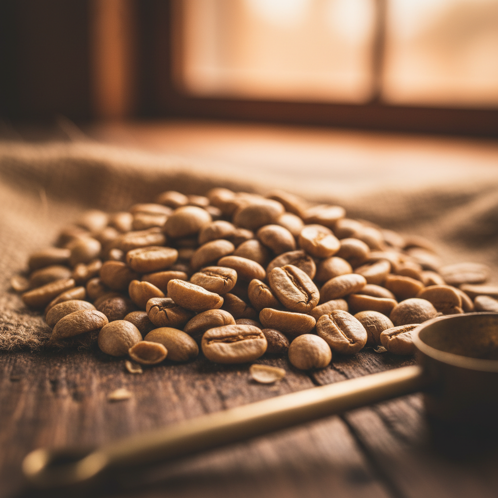 Gesha Coffee Beans Close-Up