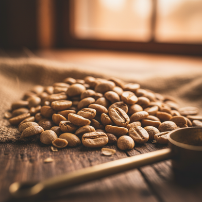 Gesha Coffee Beans Close-Up